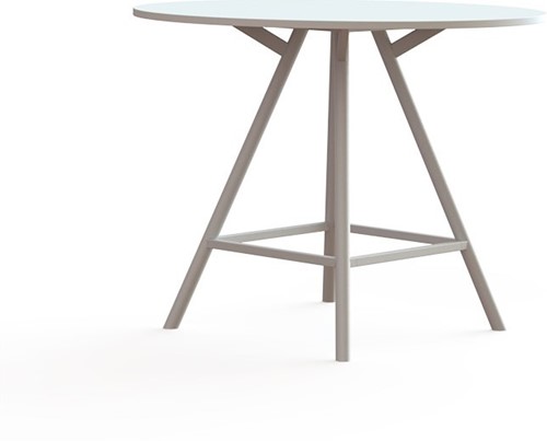 Bridge vergadertafel rond Huislijn, rechthoekige poten, vaste hoogte 110 cm