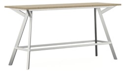 Bridge vergadertafel Huislijn, rechthoekige poten, vaste hoogte 90 cm