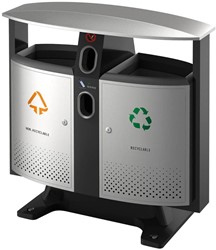 Recycling afvalbak station outdoor