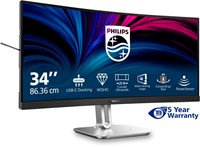 Philips 5000 series 34B2U5600C/00 computer monitor 86,4 cm (34") 3440 x 1440 Pixels Dual QHD LCD Grijs-3
