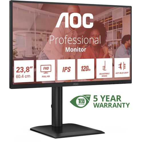AOC 24E4U computer monitor 60,5 cm (23.8") 1920 x 1080 Pixels Full HD LED Zwart-2