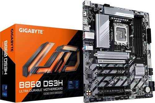 GIGABYTE B860 DS3H moederbord Intel B860 LGA 1851 (Socket V1) ATX
