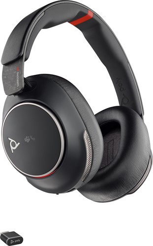 HP Poly Voyager Surround 85 UC voor Microsoft Teams gecertificeerde USB-C-headset + USB-C/A-adapter + oplaadstandaard-2