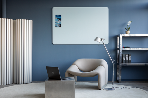 Mat Glasbord Legamaster 100x200cm chilly lake (ronde hoek)