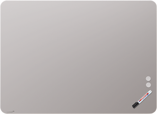 Mat Glasbord Legamaster 90x120cm warm grey (ronde hoek)-2