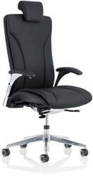 Bureaustoel Köhl Salveo 8220-25 leder/kunstleder combinatie zwart