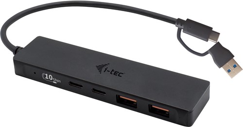i-tec Metal USB-A/USB-C HUB 2x USB 3.0 + 2x USB-C (10 Gbps)