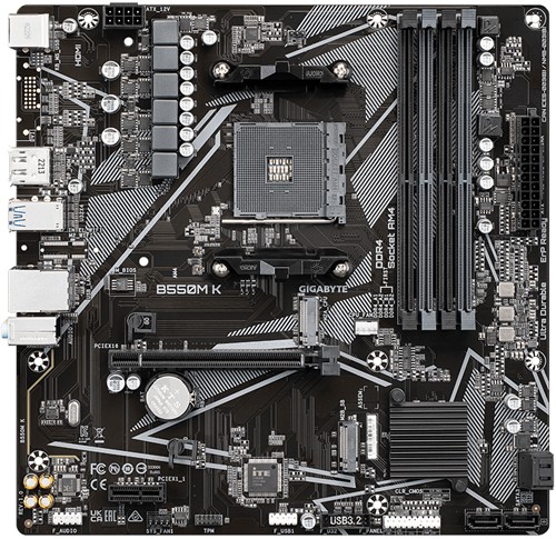 GIGABYTE B550M K moederbord AMD B550 Socket AM4 micro ATX-2