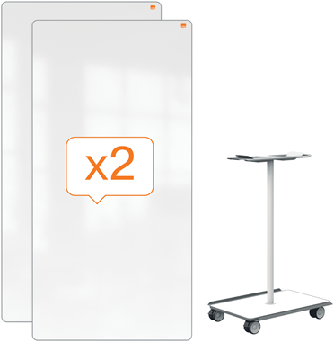 Whiteboard systeem Nobo Move & Meet 1800x900mm-2