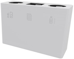 Afvalscheidingsbak Ditch 3-delig restafval-plastic-gft