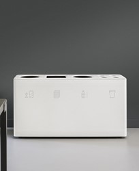 Afvalscheidingsbak Ditch 4-delig restafval-papier-plastic-bekers