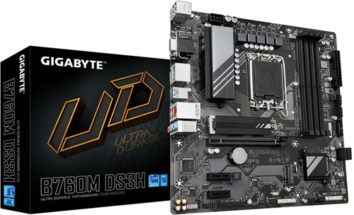 GIGABYTE B760M DS3H moederbord Intel B760 Express LGA 1700 micro ATX