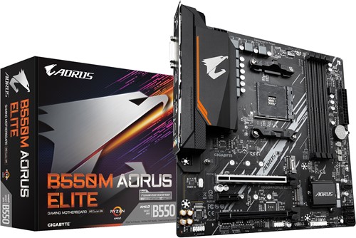 GIGABYTE B550M AORUS ELITE moederbord AMD B550 Socket AM4 micro ATX