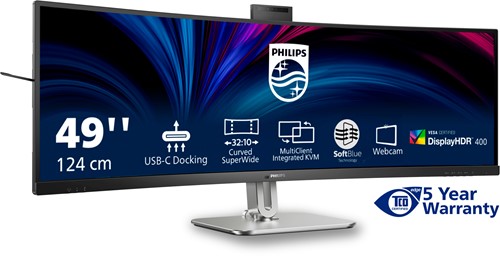 Philips 49B2U6900CH/00 computer monitor 124 cm (48.8") 5120 x 1440 Pixels Dual QHD LCD Zwart-2