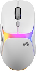 Glorious Gaming - draadloze gamingmuis Model O3 - Uitwisselbaar InfinitePlay-batterijsysteem, 8k polling, 130M click optische schakelaars, licht gewicht van 66 g, 30K DPI optische sensor, RGB - Wit