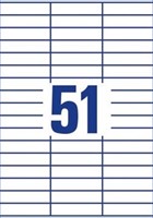 Etiket Kores 70x16.9mm wit 5100stuks 100vel