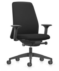 Bureaustoel Interstuhl New Every is1 EV151 met gestoffeerde rug zwart