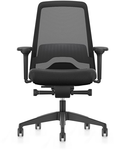 Bureaustoel Interstuhl New Every is1 EV217 comfortzitting met hoge netrug zwart