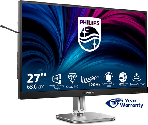 Philips 4000 series 27B2N4500/00 computer monitor 68,6 cm (27") 2560 x 1440 Pixels Quad HD LCD Grijs