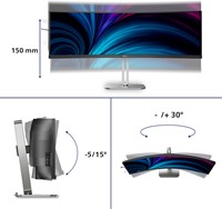 Philips 5000 series 49B2U5900C/00 computer monitor 124 cm (48.8") 5120 x 1440 Pixels Dual QHD LCD Zwart-3