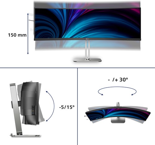 Philips 5000 series 49B2U5900C/00 computer monitor 124 cm (48.8") 5120 x 1440 Pixels Dual QHD LCD Zwart-3
