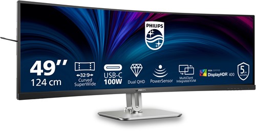 Philips 5000 series 49B2U5900C/00 computer monitor 124 cm (48.8") 5120 x 1440 Pixels Dual QHD LCD Zwart-2