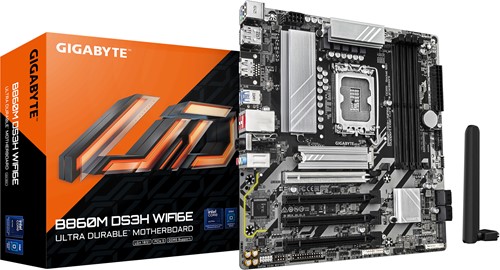 GIGABYTE B860M DS3H WIFI6E moederbord Intel B860 LGA 1851 (Socket V1) micro ATX