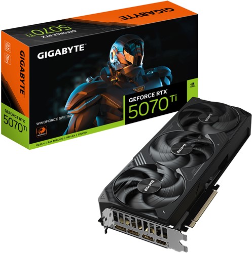 GIGABYTE GeForce RTX 5070 Ti WINDFORCE SFF 16G NVIDIA 16 GB GDDR7
