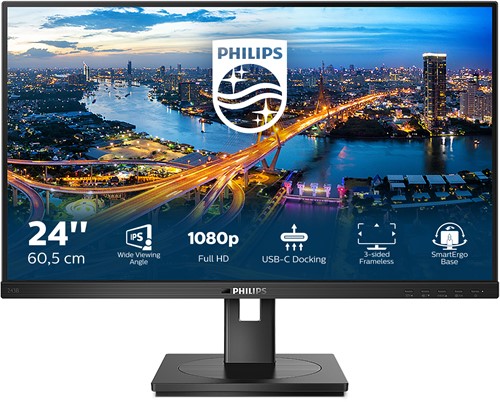 Philips B Line 243B1/00 LED display 60,5 cm (23.8") 1920 x 1080 Pixels Full HD Zwart