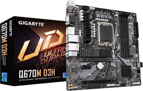 GIGABYTE Q670M D3H moederbord Intel Q670 LGA 1700 micro ATX