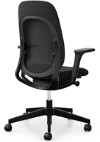 Bureaustoel Giroflex 40 - Runner/Cura zwart - 3D arml. - Alu rug en voet zwart - 50 mm h wiel-3