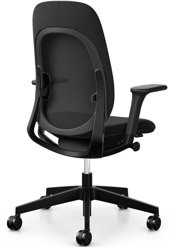 Bureaustoel Giroflex 40 - Runner/Cura zwart - 3D arml. - Alu rug en kunst.voet zwart - 65 mm z wiel-3