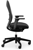 Bureaustoel Giroflex 40 - Runner/Cura zwart - 3D arml. - Alu rug en voet zwart - 65 mm z wiel-2