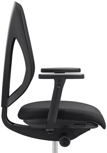 Bureaustoel Giroflex 353-4029 zitting PK1 Select zwart netrug zwart, inclusief 4D-armleggers en met zwart kunststof voetkruis, zachte wielen 65mm -3