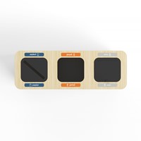 Afvalscheidingsbak Globular 3x60 ltr zwart/bamboe-2