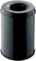 Papierbak met vlamdover Helit 15liter zwart