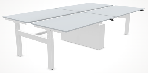 Zit-/stabureau Hi Tee quattro werkplek 4x140x80 cm