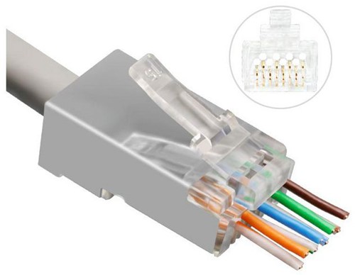 MicroConnect Modular Easy-Connect FTP CAT6a RJ45 network Plug, 50 stuks-2