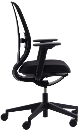 Bureaustoel VROP HS2000, 5D arm, zitting en netrug zwart-2