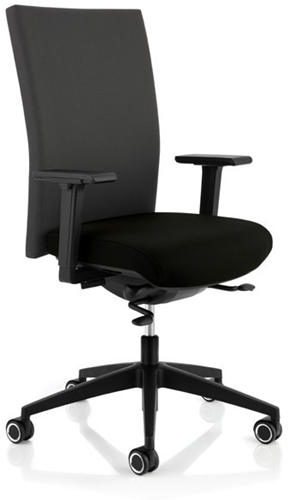 Bureaustoel Köhl Selleo Edge 1900 BAS met AIRseat zitting zwart rug zwart  