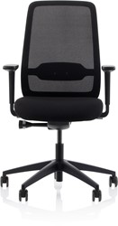 Bureaustoel VROP HS1965-NET, 2D arm zitting Phoenix zwart rug Runner net zwart 