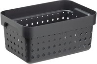 Opbergmand NHG 180x260x126mm gerecycled plastic zwart