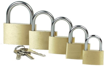 Hangslot Brüder Mannesmann korte handgreep met 3 sleutels