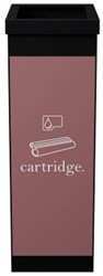 Afvalscheidingsbak Paperflow recyclebox voor cartridges 60ltr zwart 
