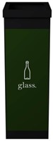 Afvalscheidingsbak Paperflow recyclebox voor glas 60ltr zwart 