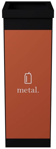 Afvalscheidingsbak Paperflow recyclebox voor metaal/ blikjes 60ltr zwart 