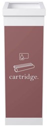 Afvalscheidingsbak Paperflow recyclebox voor cartridges 60ltr wit