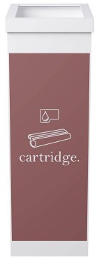 Afvalscheidingsbak Paperflow recyclebox voor cartridges 60ltr wit