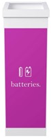 Afvalscheidingsbak Paperflow recyclebox voor batterijen 60ltr wit