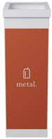 Afvalscheidingsbak Paperflow recyclebox voor metaal/blikjes 60ltr wit